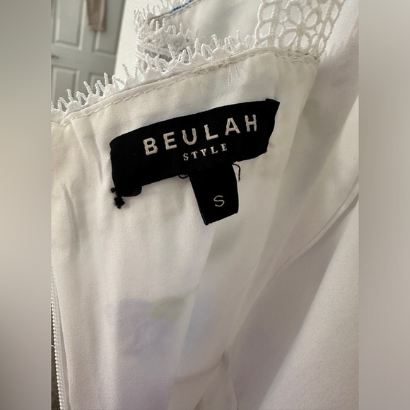 White floral maxi dress with bow straps / small - Picture 8 of 11